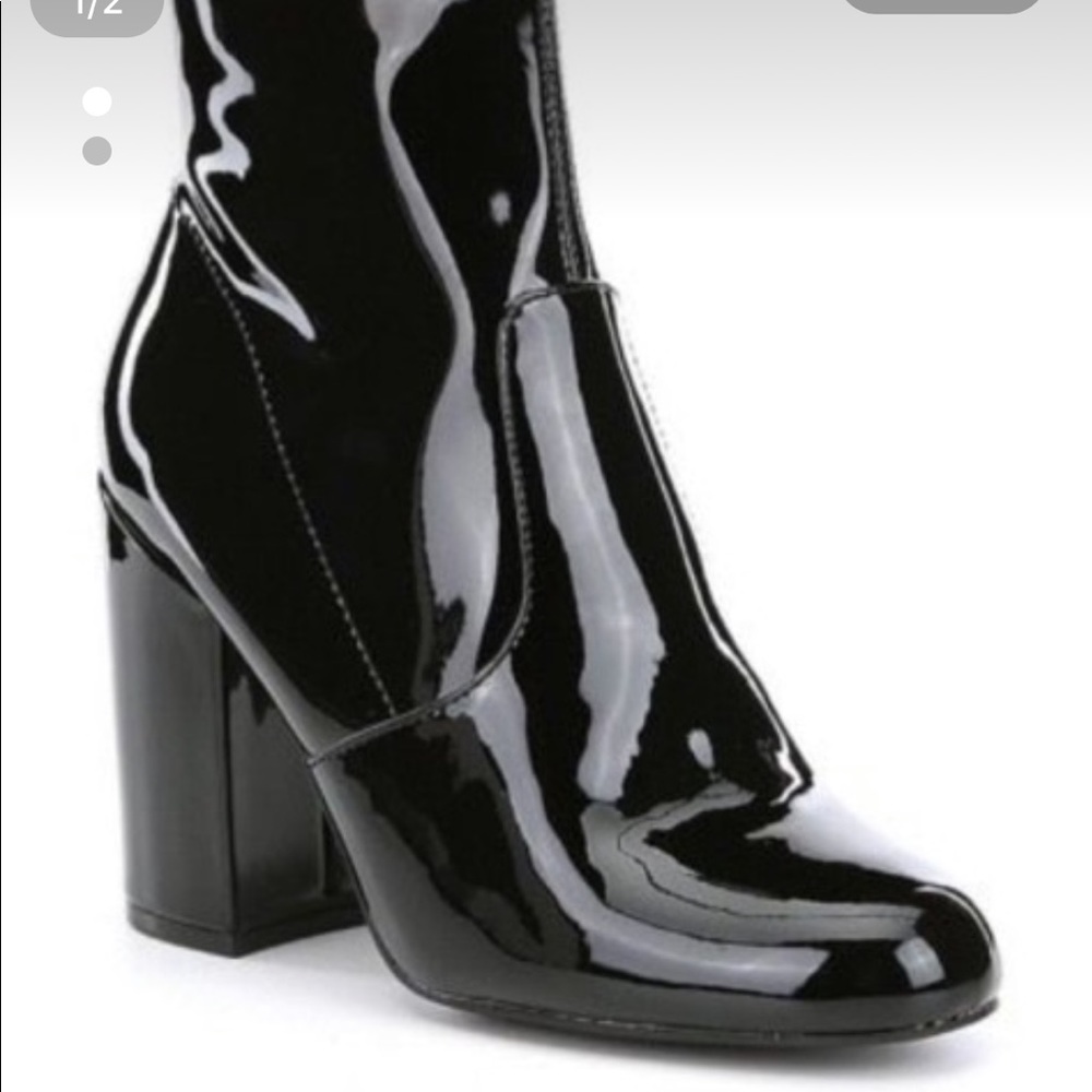 Steve Madden patent leather booties
